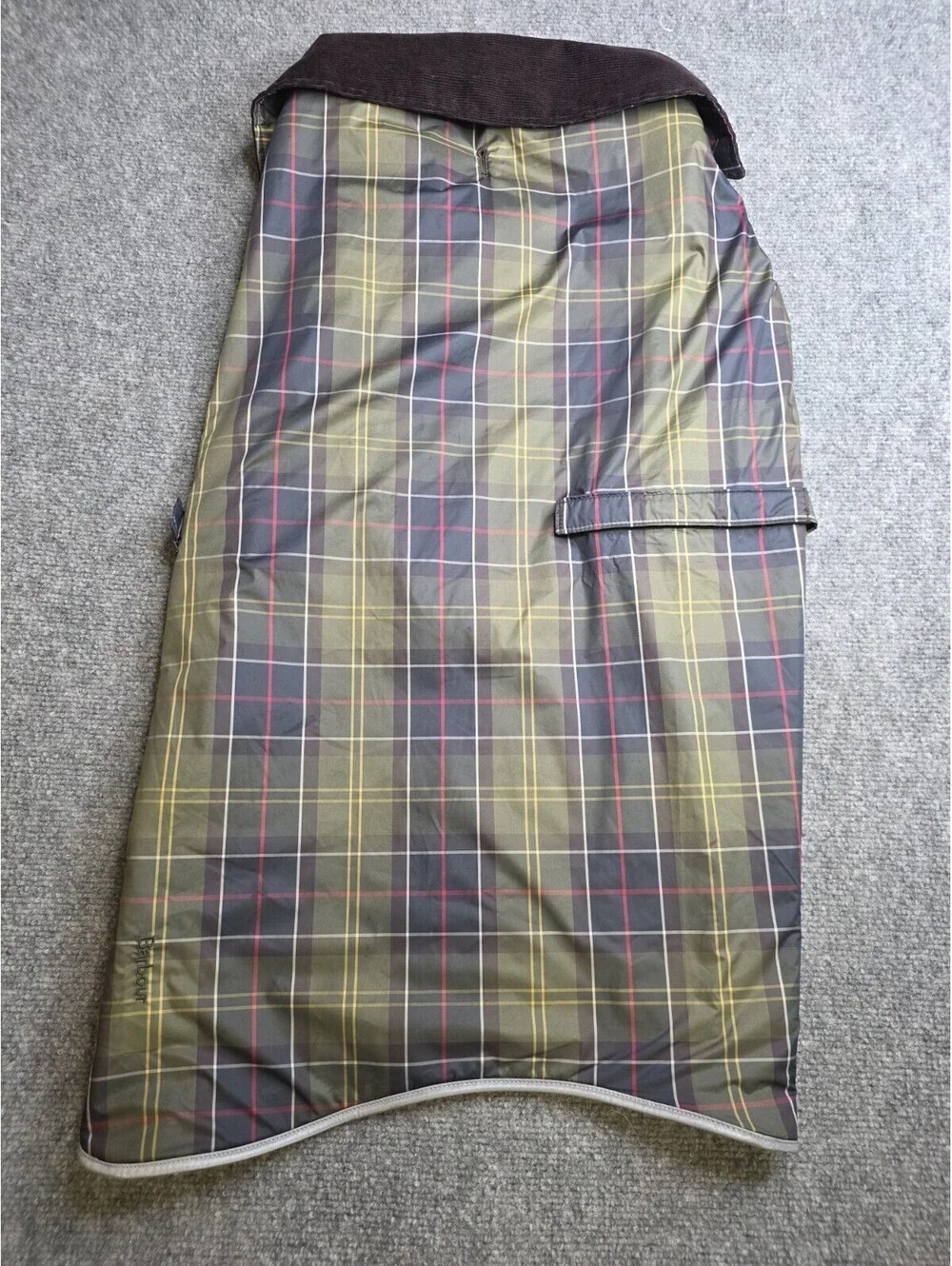 Barbour Waterproof Tartan Dog Coat Jacket XXL Classic DCO0012 Corduroy Collar EU